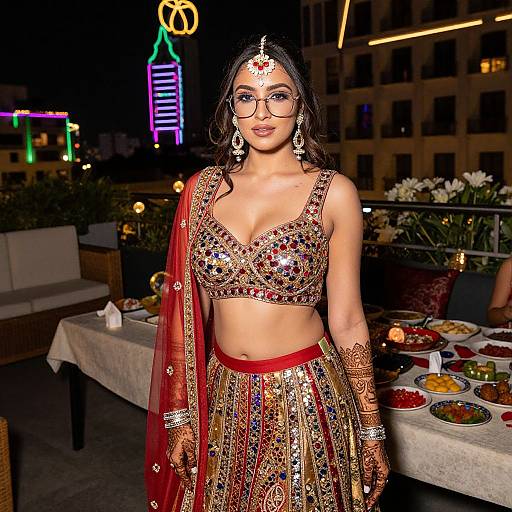 Glamorous Modern Mehndi Rooftop Party