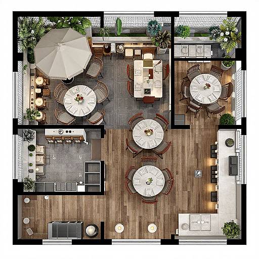 Elegant Restaurant Floor Plan Design