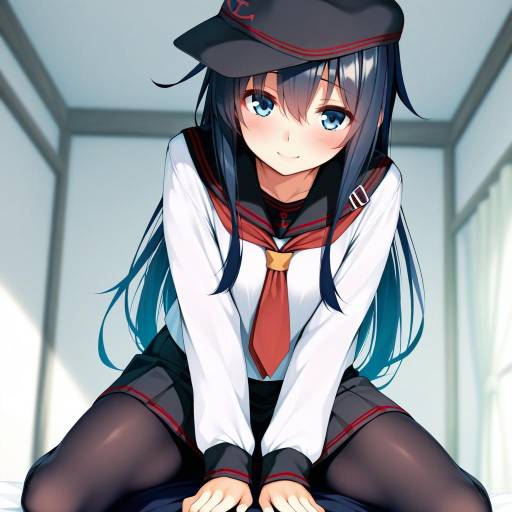 Illustration of Akatsuki kai ni (kancolle), kantai collection in the style of Rerrere