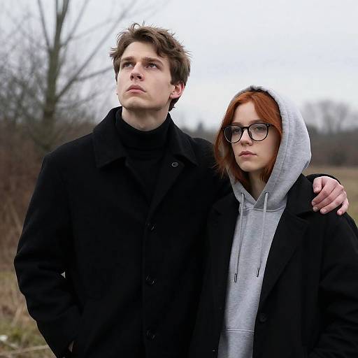 Intense Connection Under Overcast Skies