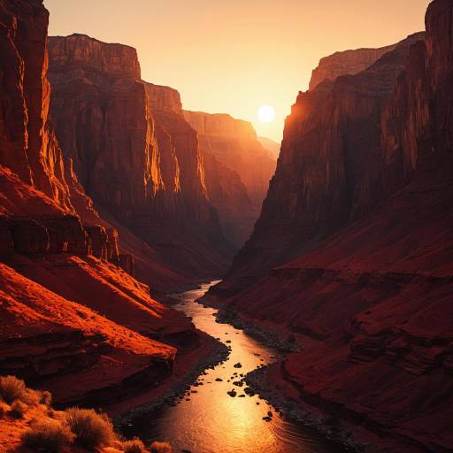 Glowing Canyon at Sunset