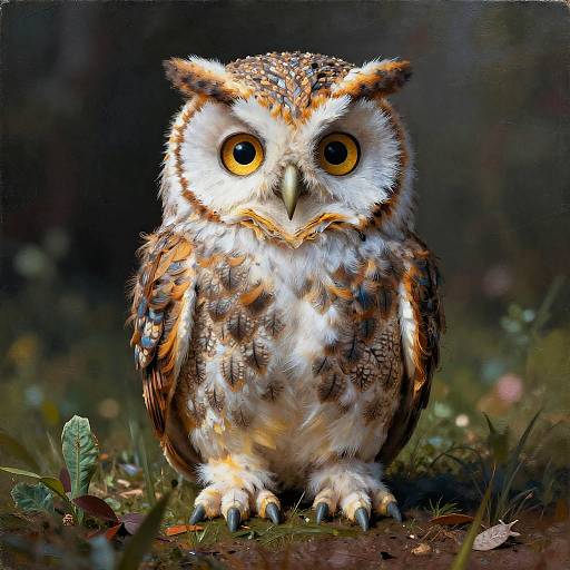 Surreal Baby Owl Performance Art