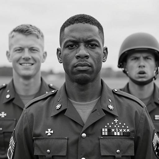 Dramatic Black and White Military Portraits