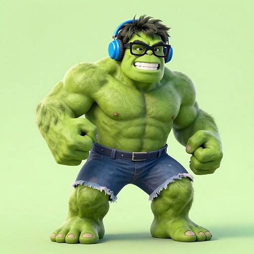 Playful Anthropomorphic Hulk Design