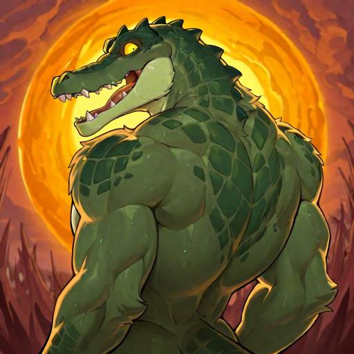 Buffed Crocodile in Sunset Swamp