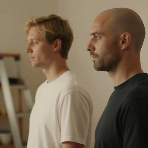 Dual Portrait of Men in Profile