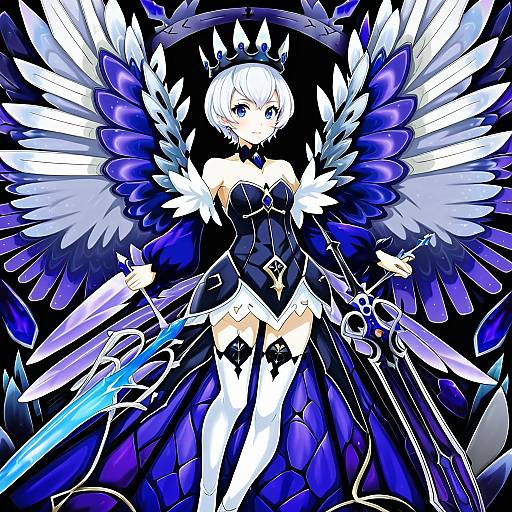 Illustration of Gwendolyn (odin sphere), odin sphere in the style of Lynus