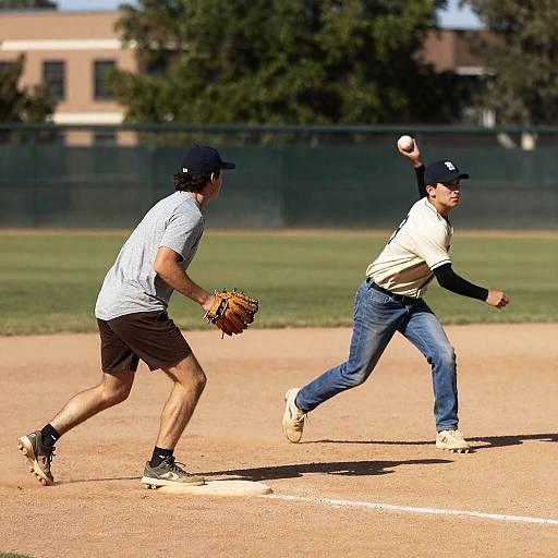 Outdoor Baseball Game in Action
