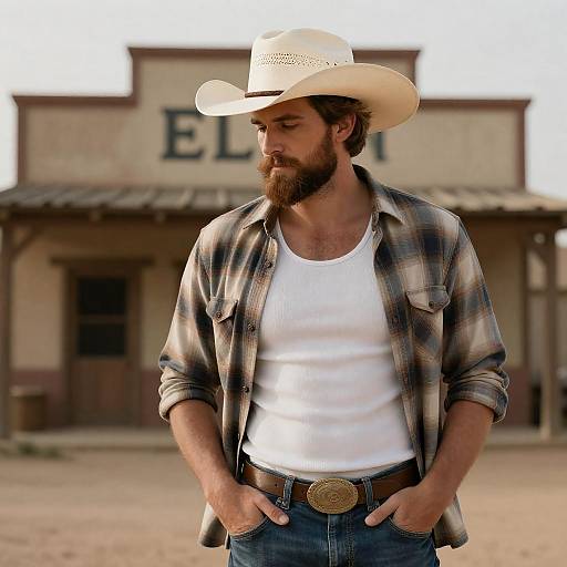 Pensive Cowboy by Rustic Neon Saloon