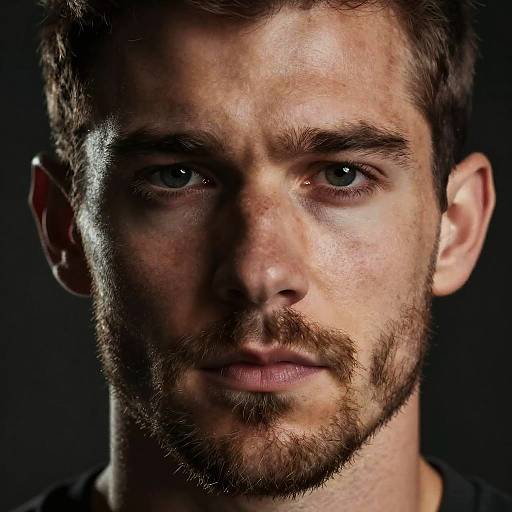 Photorealistic Gigachad Portrait Close-Up