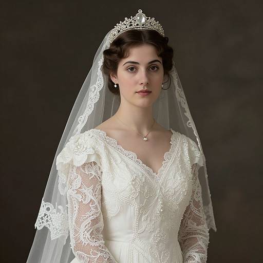 Elegant 1911 Bride Portrait