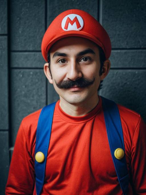 Man in Mario Costume Portrait