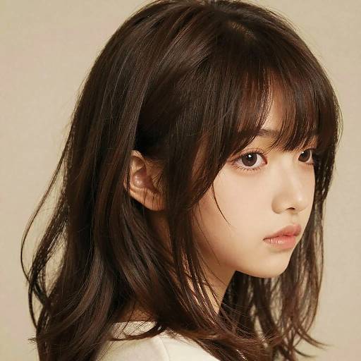 Realistic Wavy Anime Hair Close-Up