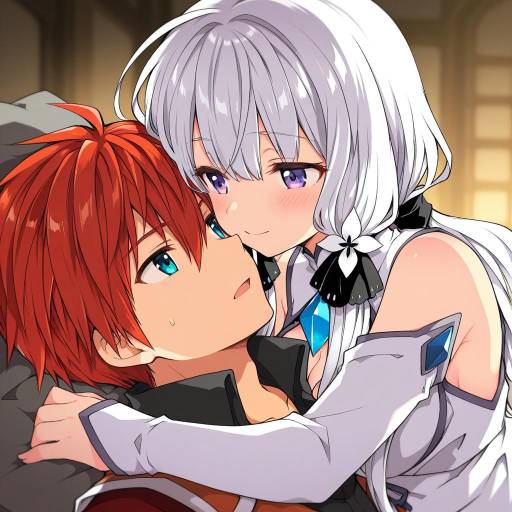 Illustration of Adol christin, ys in the style of Kamiyoshi rika