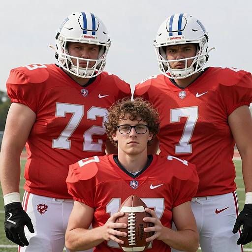 Dynamic Football Players Team Photograph