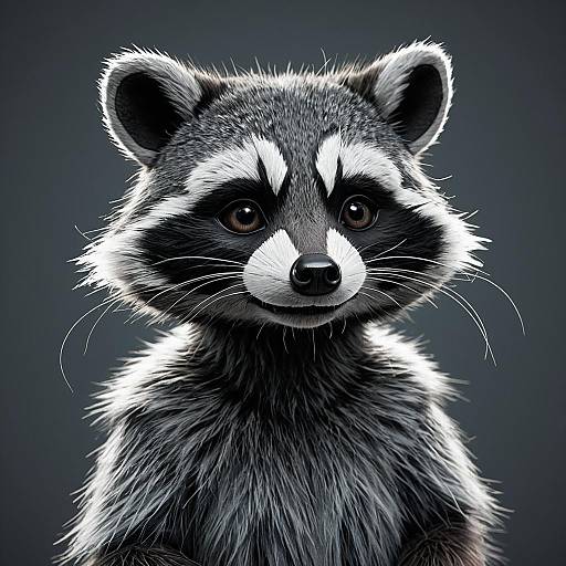 3D Animated Anthropomorphic Raccoon Character