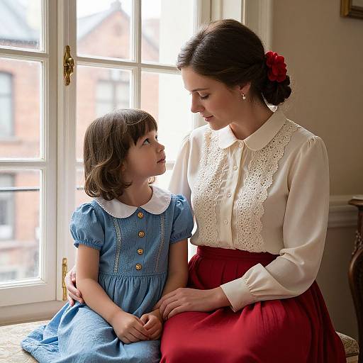 Tender Moment Between Mother and Child