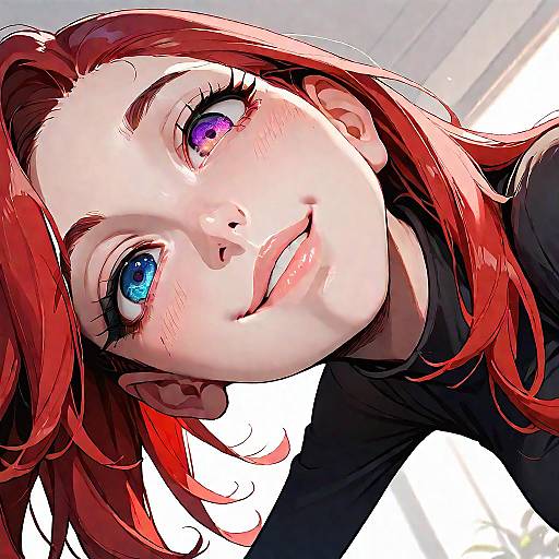 Heterochromatic Red-Haired Portrait