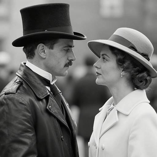 Intense Profile Portrait of a Couple