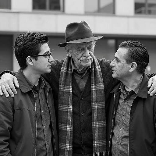 Three Generations in a Modern Setting