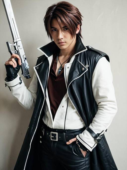 Man Cosplaying as Squall Leonhart