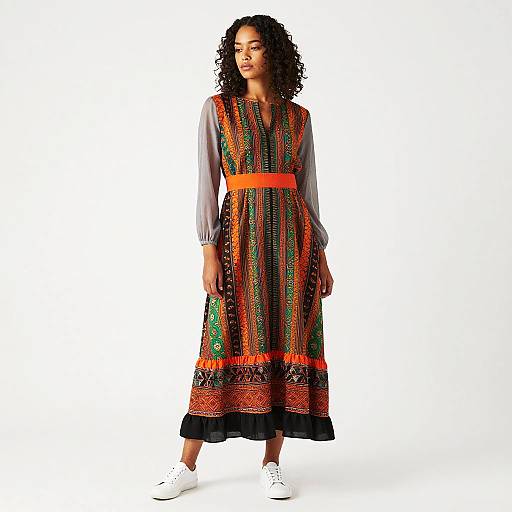 Colorful Dress Fashion Portrait