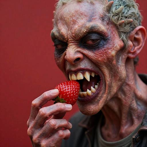 Grotesque Creature with Strawberry