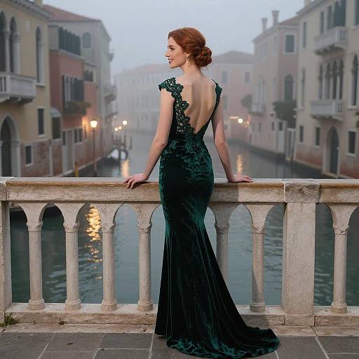 Elegant Venetian Beauty at Dusk