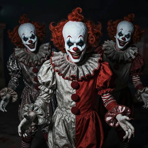 Macabre Circus of Distorted Clowns