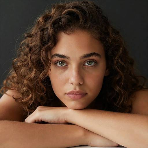 Close-Up Portrait of a Young Woman