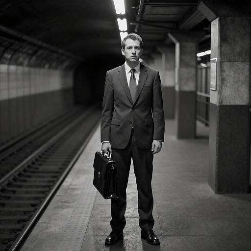 Mysterious Man on Subway Platform