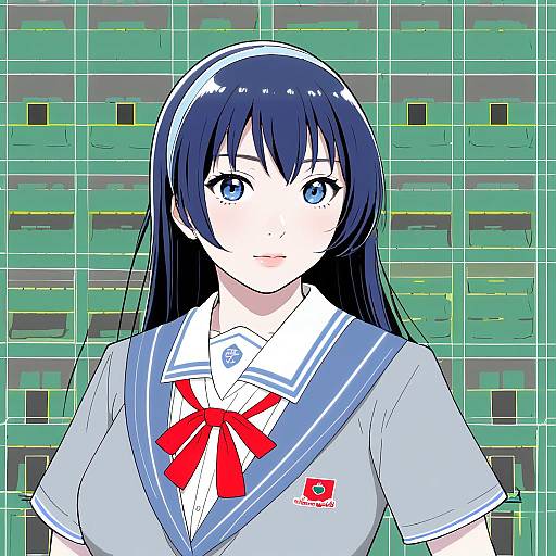 Illustration of Morishima haruka, amagami in the style of Caburi