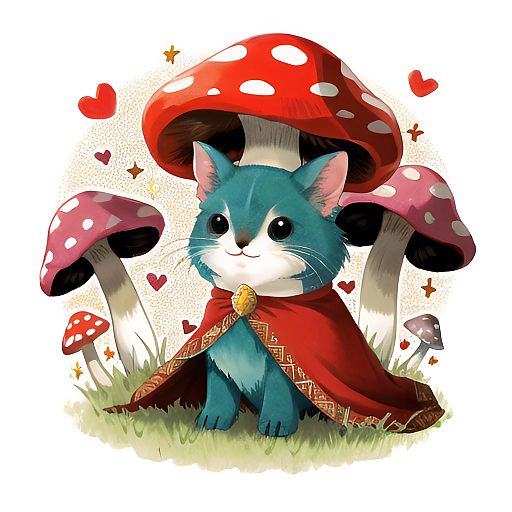 Charming Woodland Creature with Candy Colors