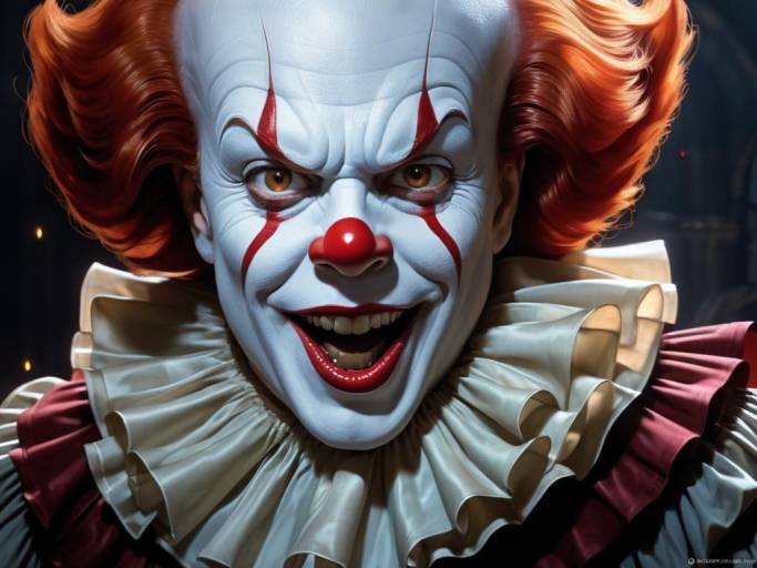 Realistic Pennywise Portrait in Digital Art