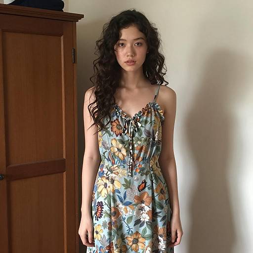 Vintage-Inspired Indoor Fashion Portrait