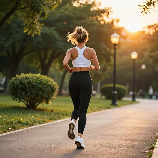 Sunset Jog in Vibrant Park