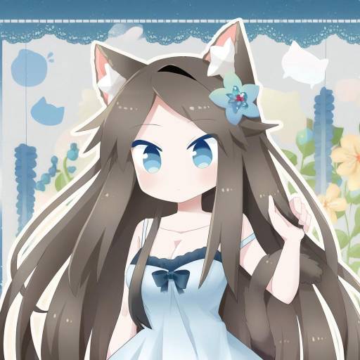 Illustration of Aina (mao lian), original in the style of Usagi nui