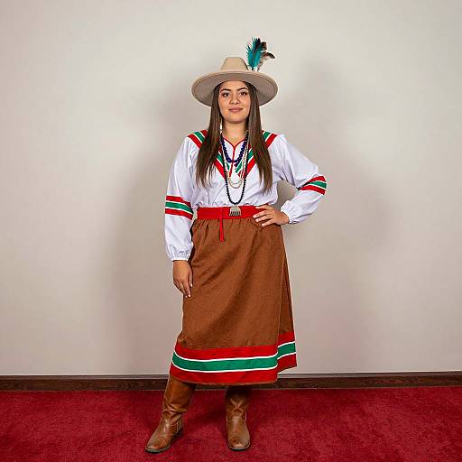 Plus Size Kansas Girl in Traditional Dress