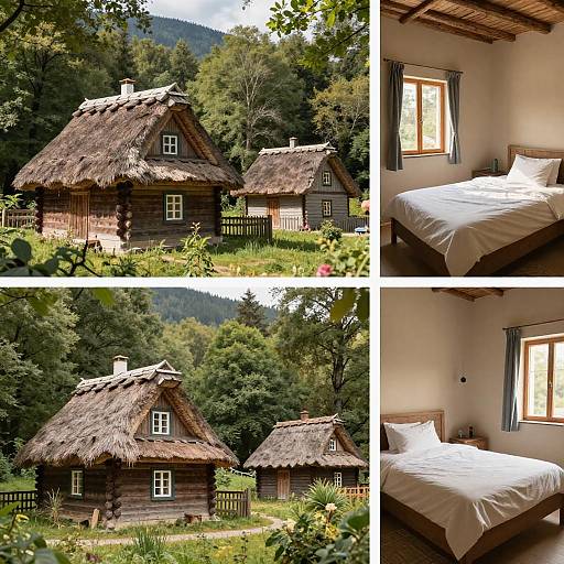 Charming Rustic Cottages and Cozy Bedroom