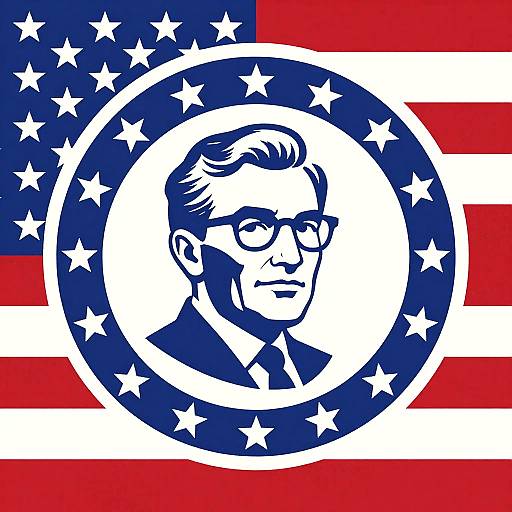 Retro Presidential Icon Badge Design