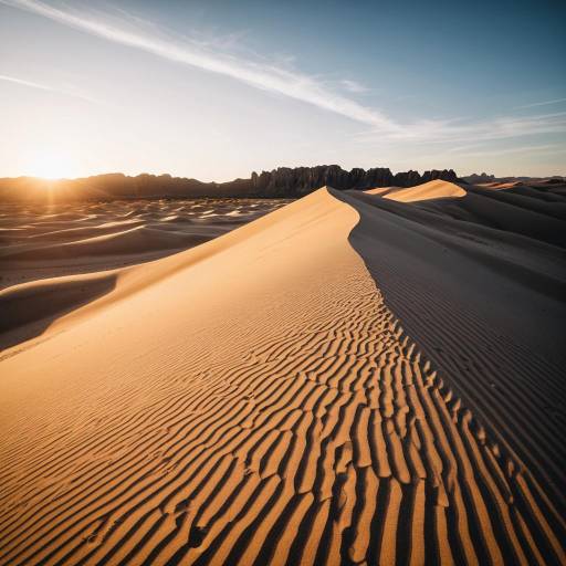 Sunset over Rolling Sand Dunes