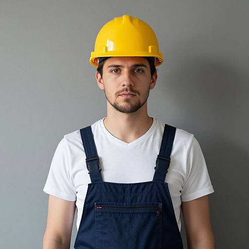 Man in Yellow Hard Hat