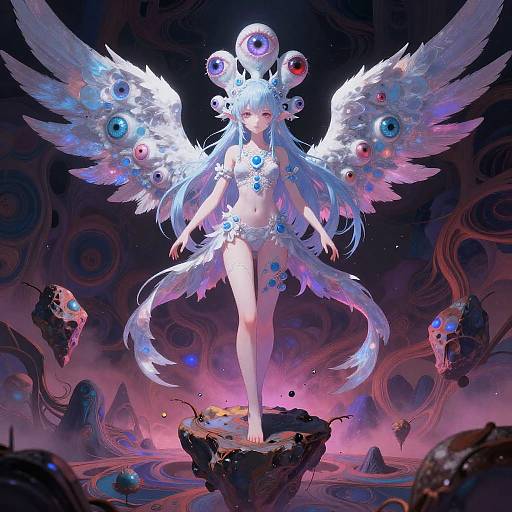 Eldritch Anime Girl in Surreal Dimension