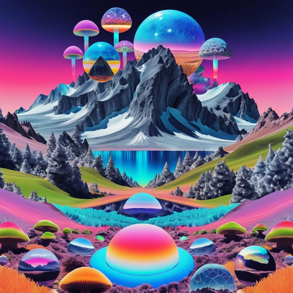 Surreal Psychedelic Collage Art Fusion