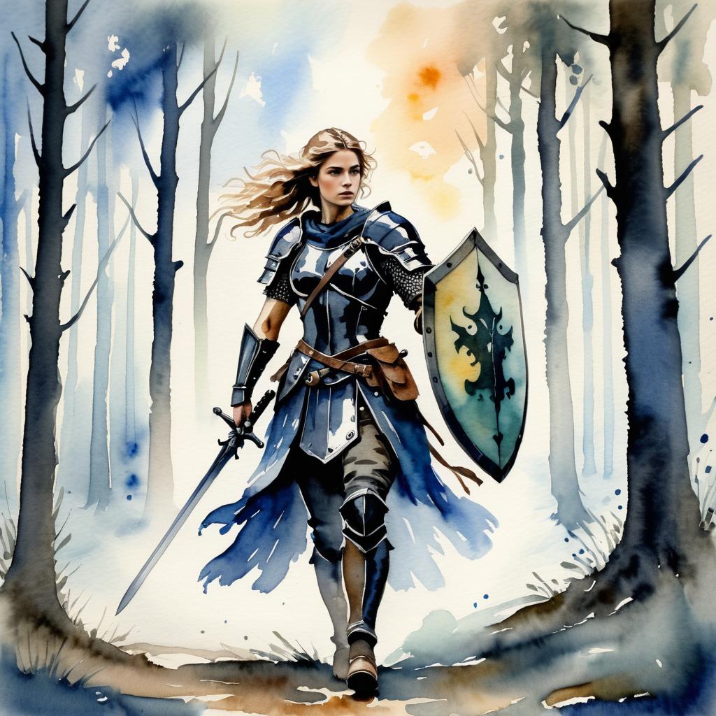 Atalanta: Warrior Hunt in Watercolor