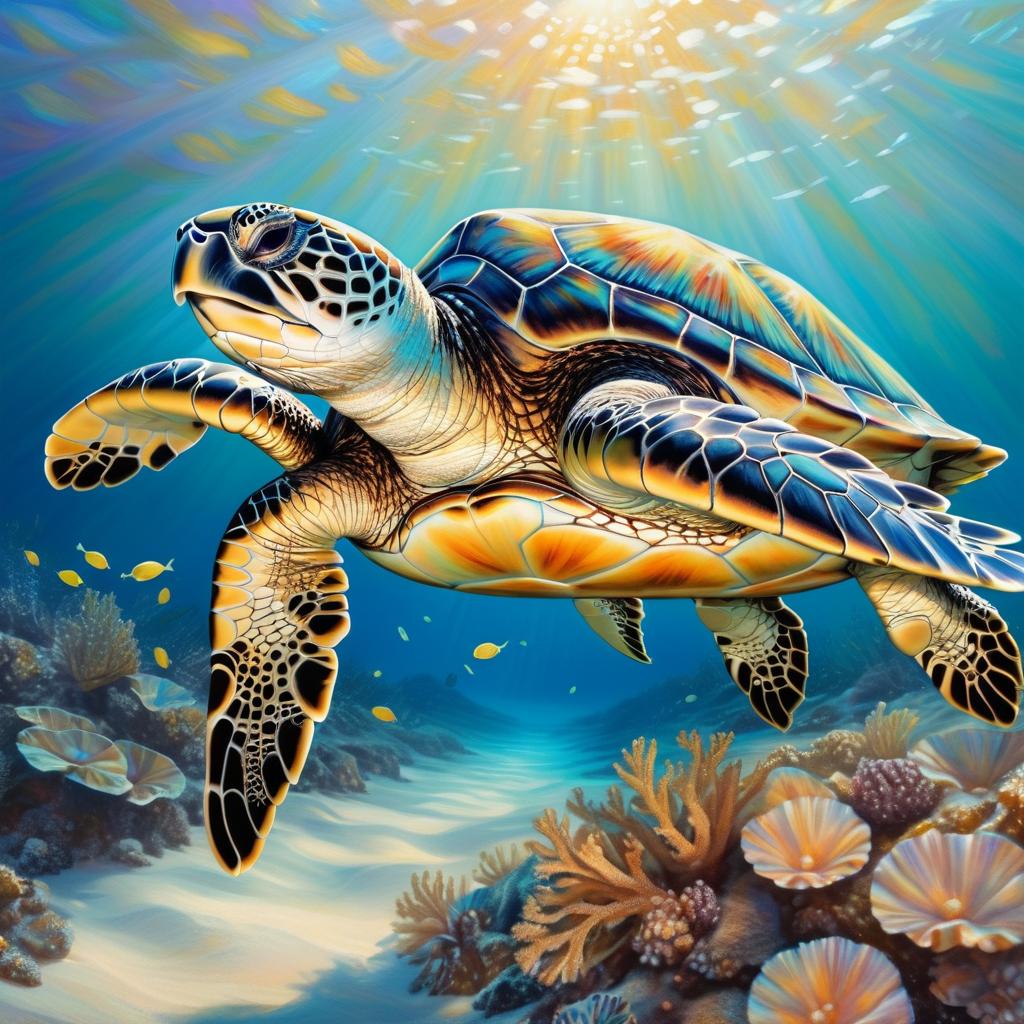 Exquisite Fantasy Sea Turtle Photography