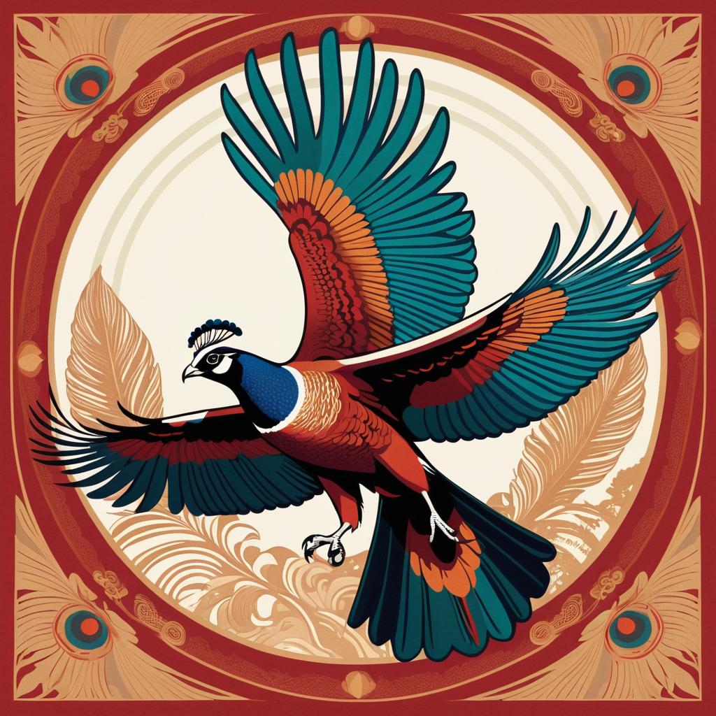 Soaring Hawk and Shadow Peacock Art