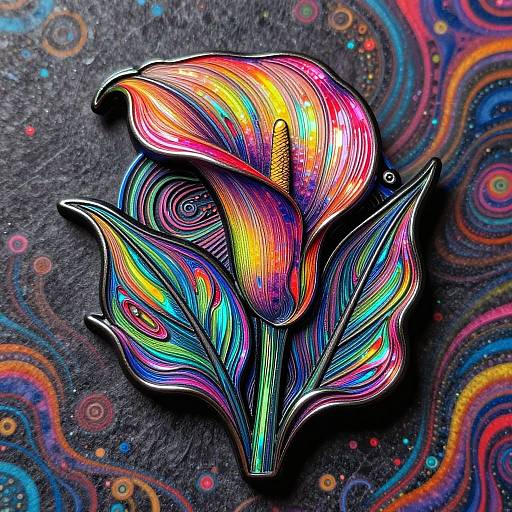 Hyper Detailed Gothic Calla Lily Trinket