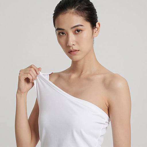 Elegant Portrait of Woman in White