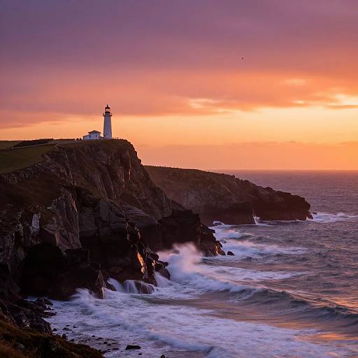 Pembroke Coastal Cliffs Sunset Scene